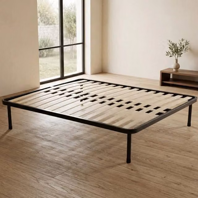 Rete letto matrimoniale Pesci Talamo Italia, rete ortopedica a doghe in legno con telaio rigido, Antracite, L: 160 cm, P: 190 cm, H: 30 cm