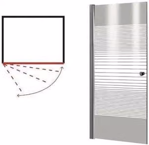 BOX DOCCIA PARETE DOCCIA PORTA BRIXO CICOGNA CM.80X185H