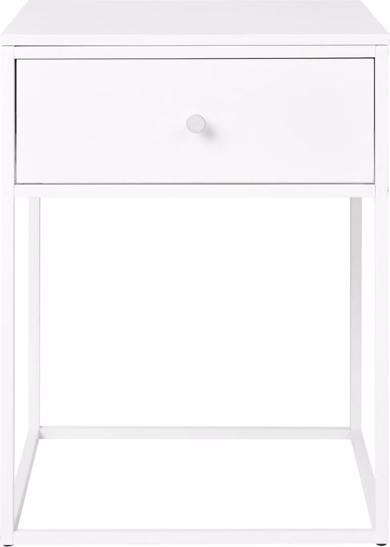 Tavolino angolare Vita 1 cassetto bianco.