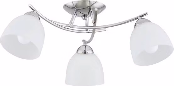 Lampada da soffitto SEVA cromata 5xE27x15W in metallo, dimensioni: 20,5x51x51 cm, IP20, Alfa