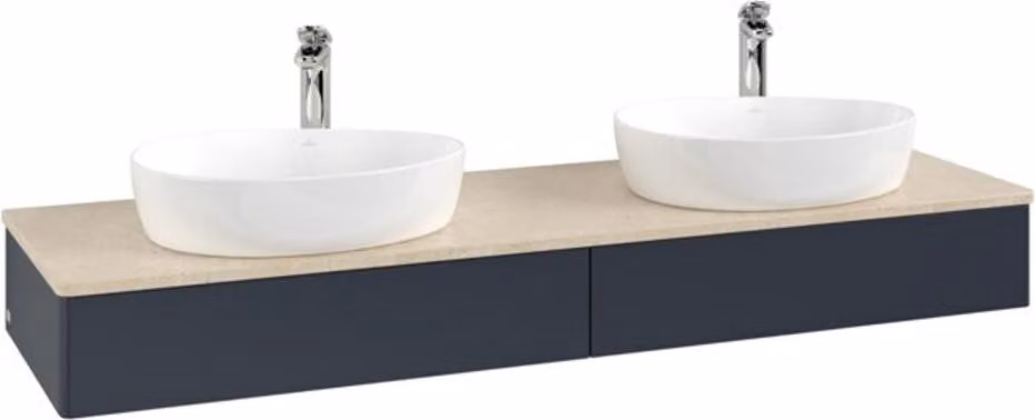 V&B Mobiletto senza struttura frontale Antao 160x50cm, HL, WBP botti., md bl. m Lac