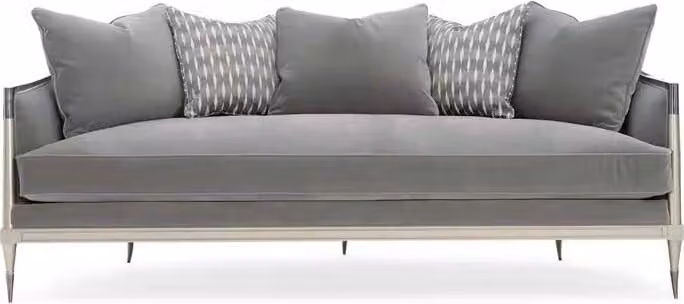 Wohnzimmer Stoff Couch Sofa 3 Sitzer Designer Couchen Couch Grau Textil Polster