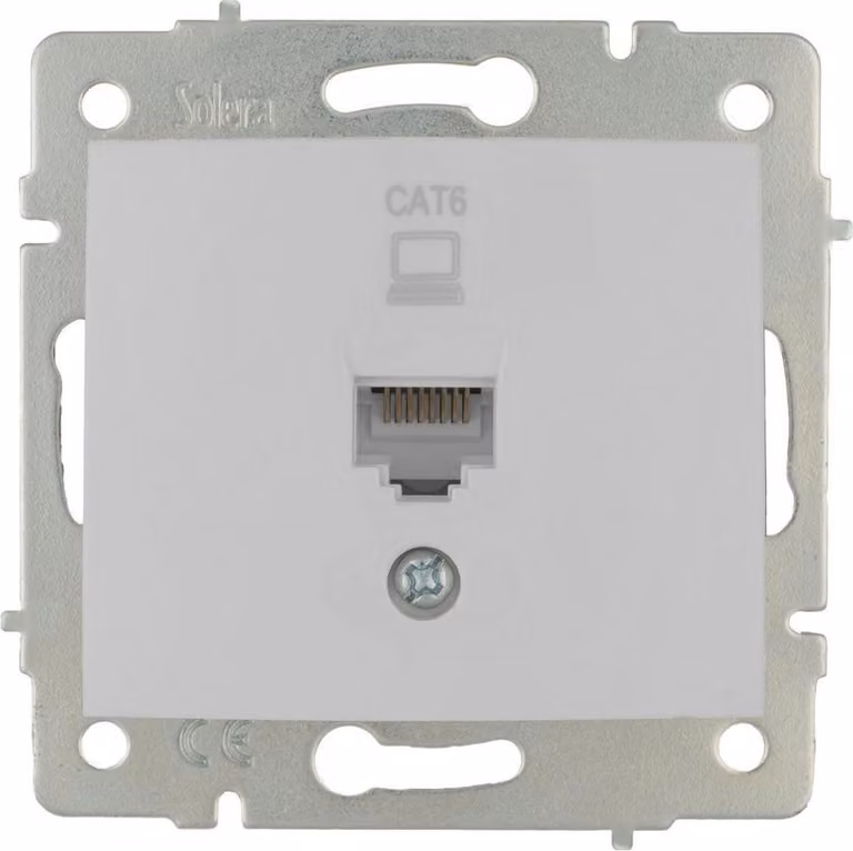 SOLERA 42967 Presa DE Data RJ4 CAT6 83X81MM S.Europa, 50 W, Neutro