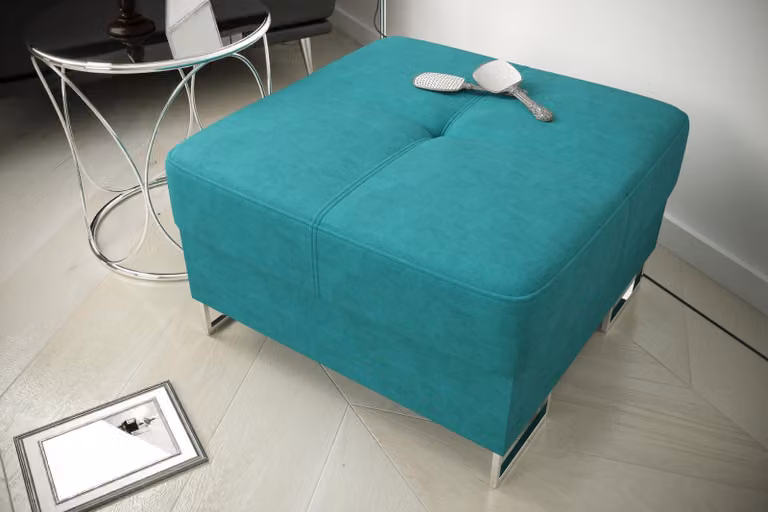 Hocker Bank Textil Stoff Holz Stil Designer Sitz Polster Bank Polster Sitz