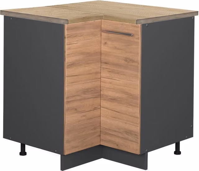 Mobile ad angolo cucina Fame-Line Rovere dorato/Antracite 80.5 cm, PL Rovere Vicco