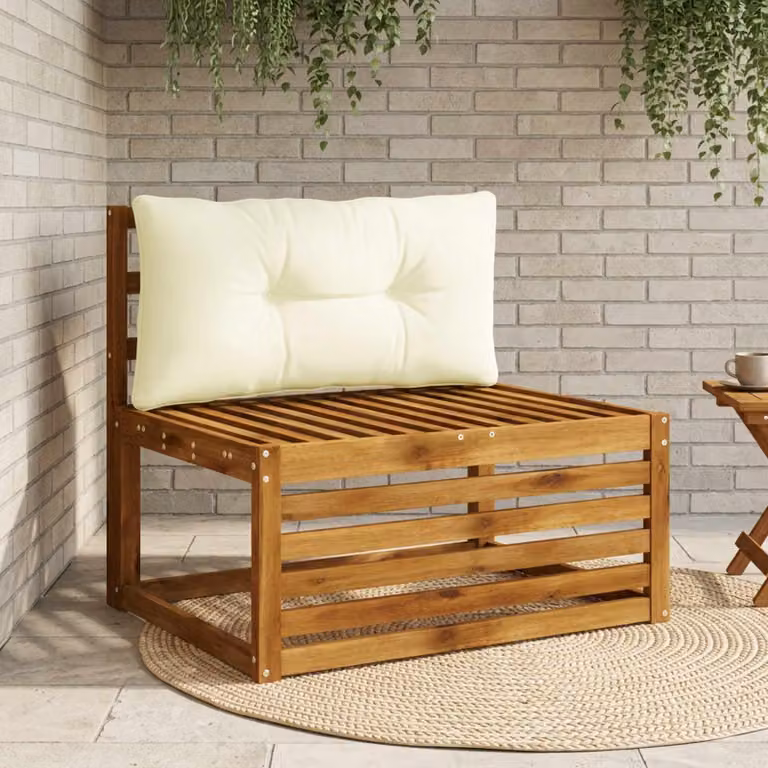 Cuscino per schienale vidaXL PUTTEN in poliestere, colore beige/bianco