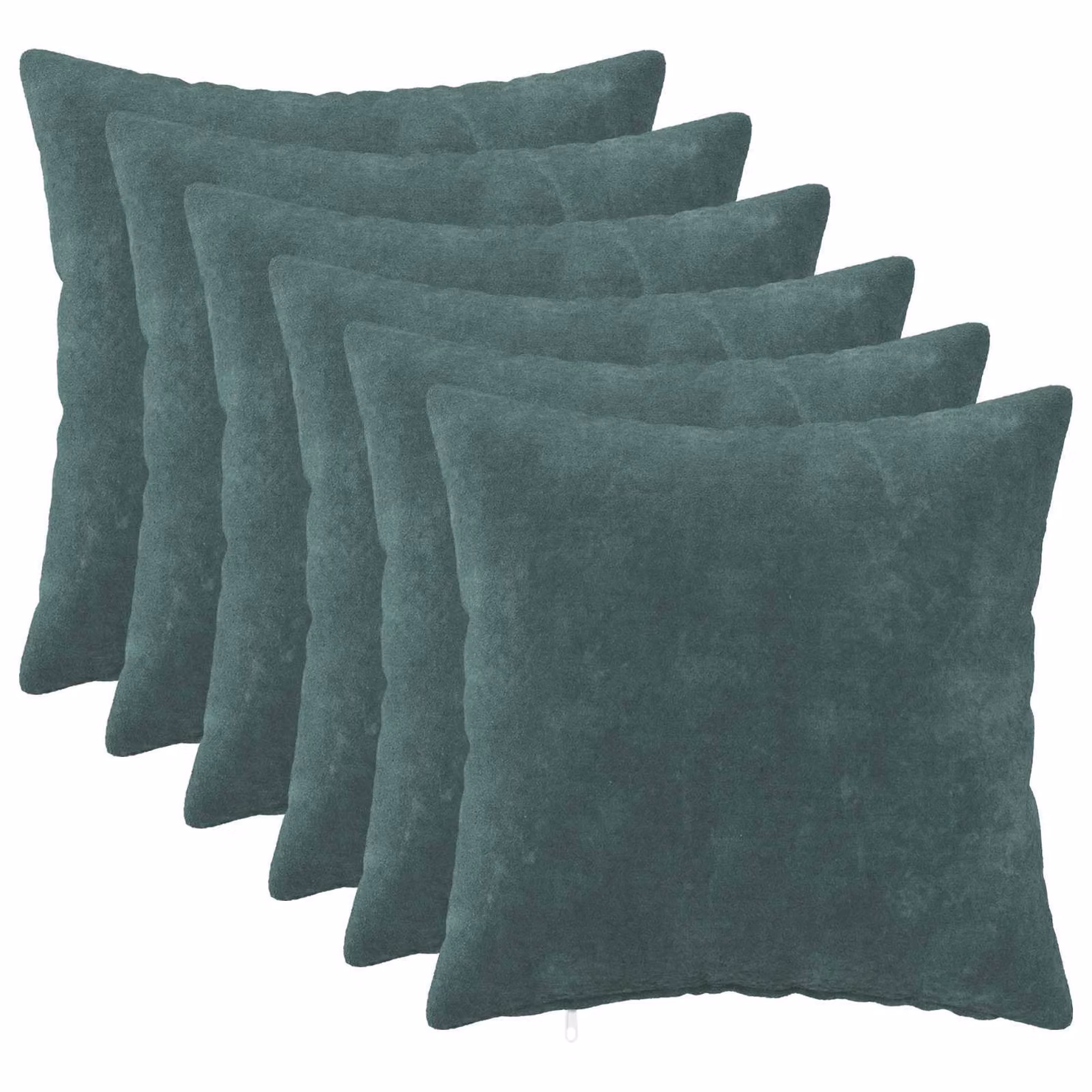 Set di 6 federe vidaXL HEERLEN blu petrol, microfibra, 45 x 45 cm