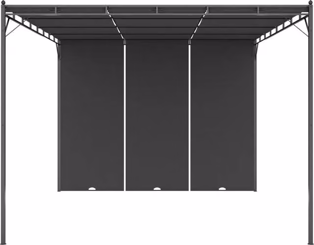 Gazebo | Pergolato da Giardino con Tenda Laterale 4x3x2,25 m Antracite