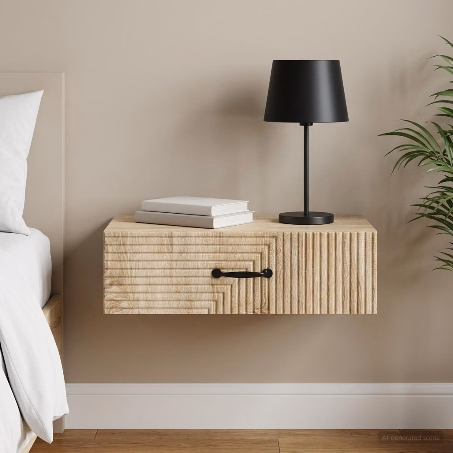 vidaXL Tavolino da Parete Laterale in Rovere Sonoma, L 59 cm x P 34,5 cm x H 17 cm