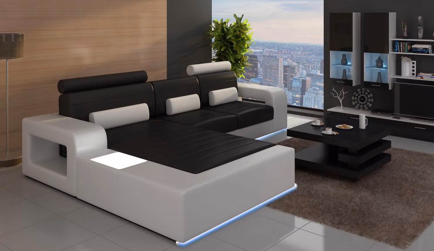 LEDER SOFA GARNITUR ECKSOFA mit USB ECKCOUCH GARNITUR LEDERCOUCH Maßanfertigung
