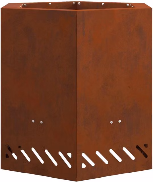 Focolare senza fumi in acciaio marrone DESIGN IN L/P/H: 48 x 48 x 51 cm