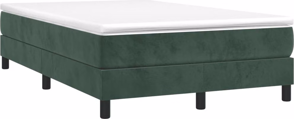 Maison Exclusive - Giroletto a Molle con Materasso Verde Scuro 120x190 cm Velluto