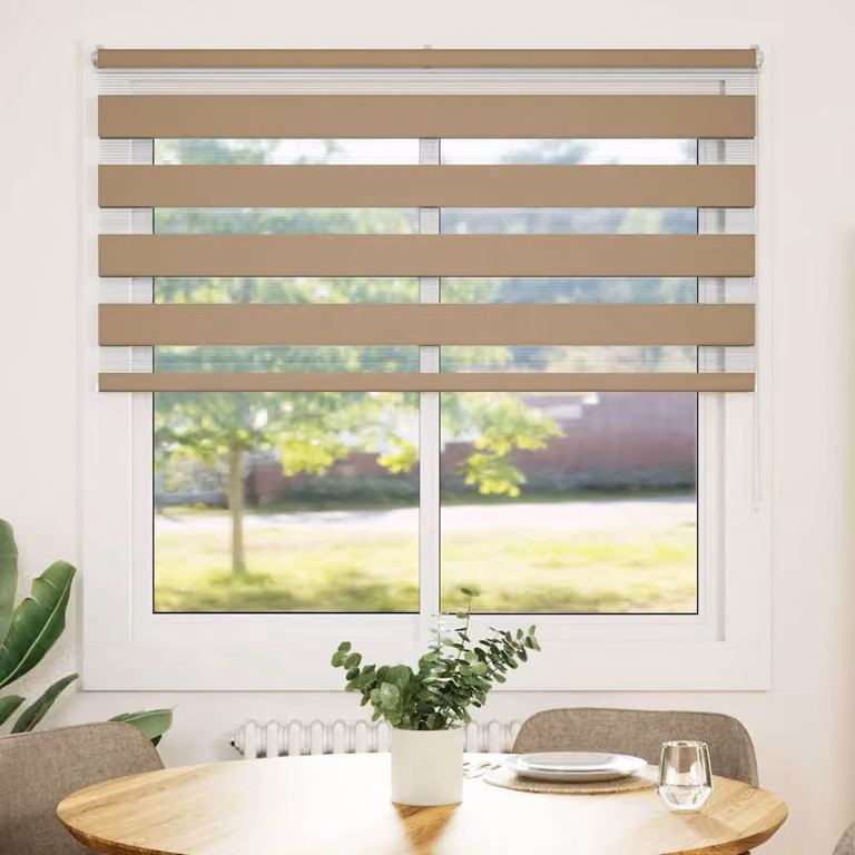 vidaXL Tenda a Rullo Zebra Larghezza Tessuto 135,9 cm Poliestere