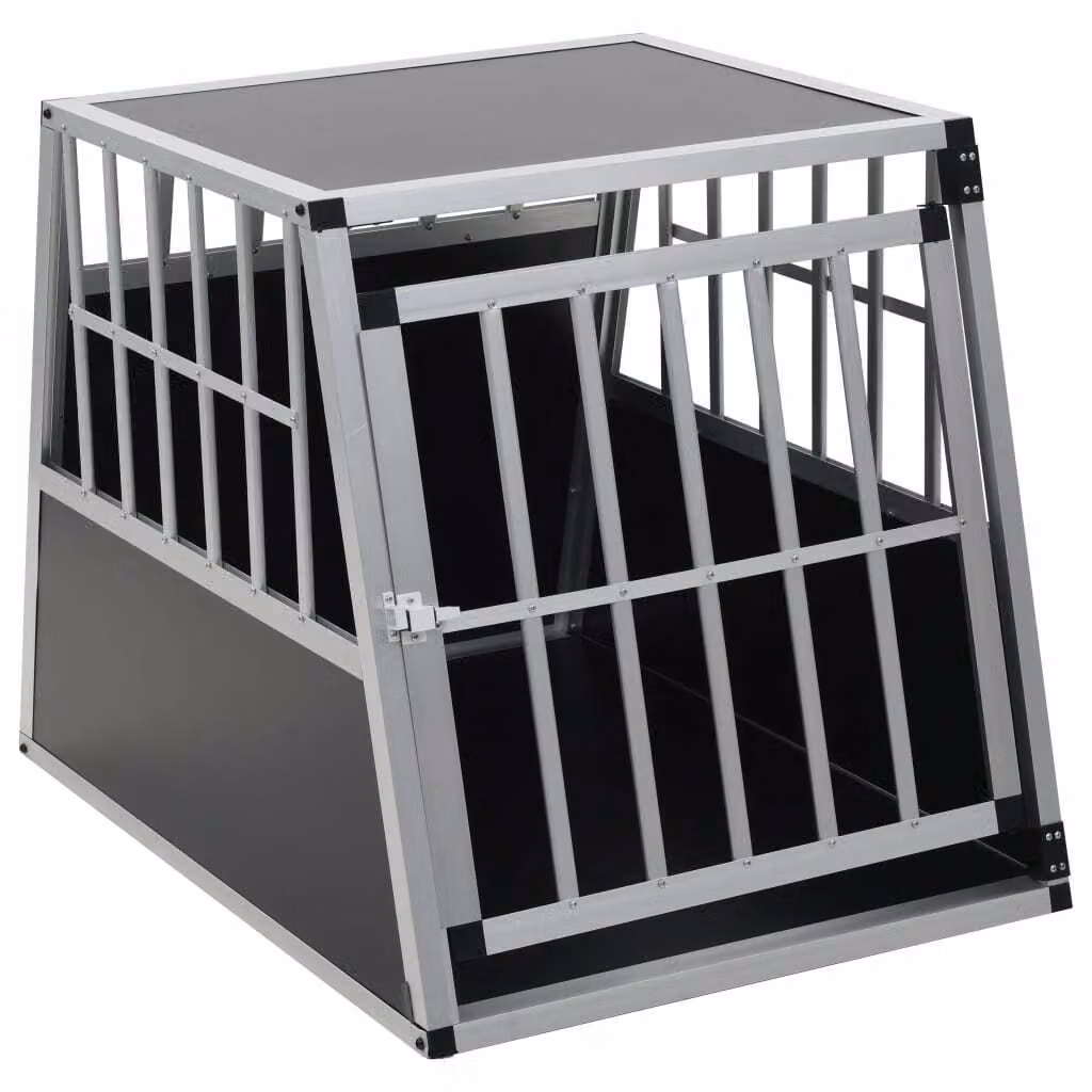 vidaXL Box per il trasporto di cani con porta singola 65 x 91 x 69,5 cm