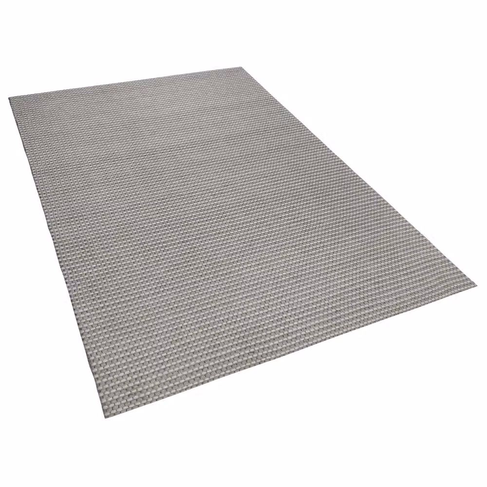 Tappeto Beliani Grigio Moderno in Lana e Poliestere Rettangolare L: 140 cm x P: 200 cm – 2