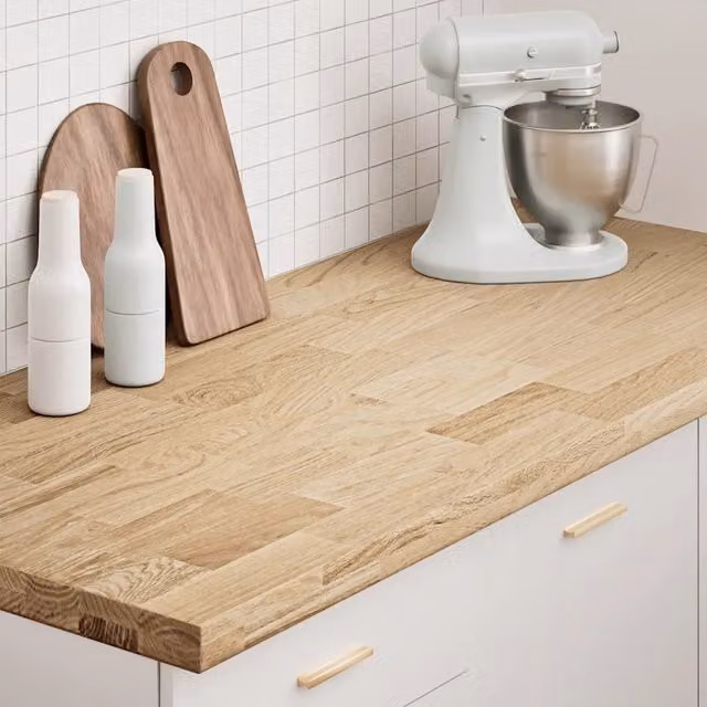 Piano di Lavoro Cucina-Top Cucina 140x63,5x4 cm Legno Massello Rovere