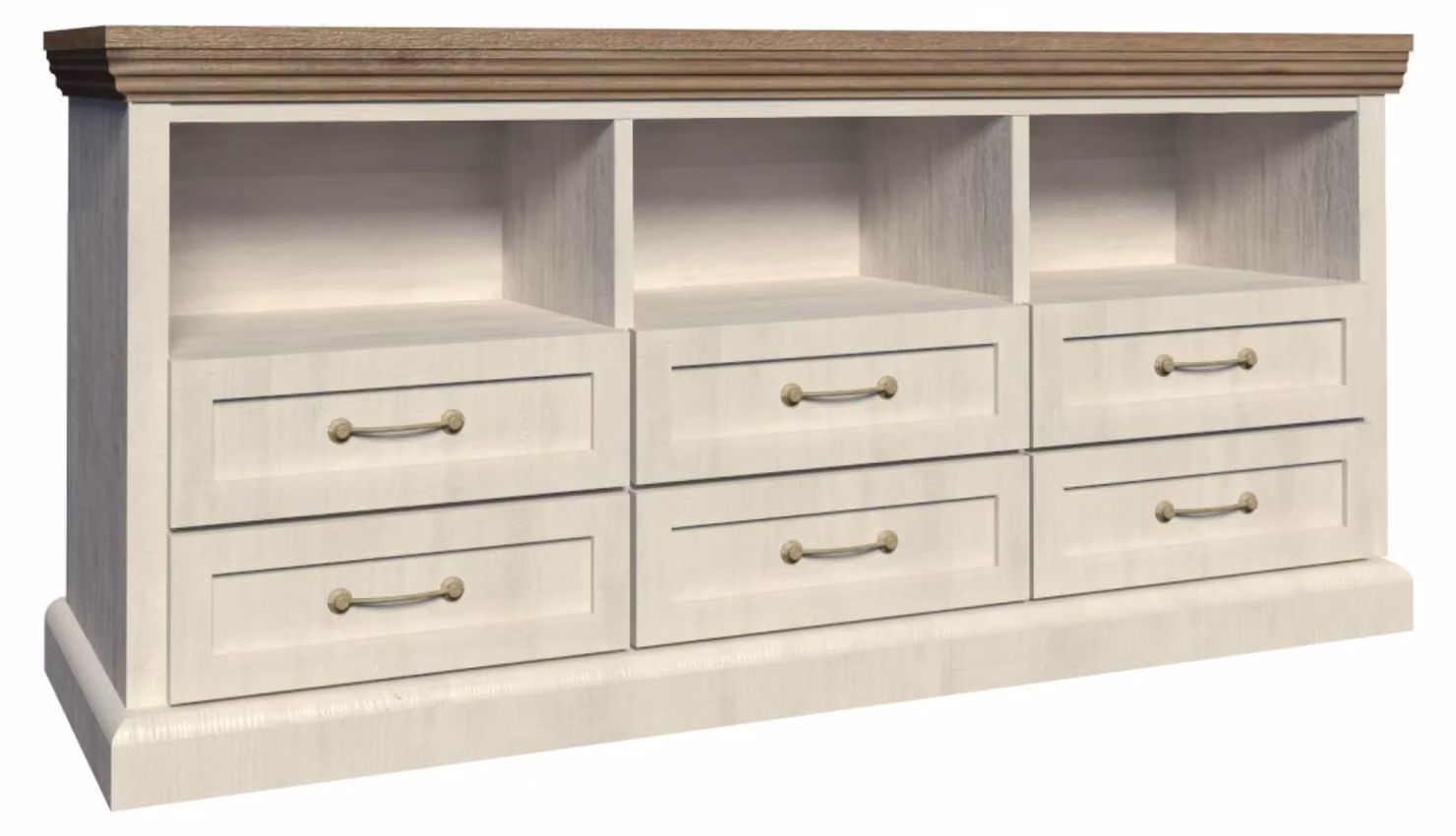Mobile porta TV con cassetti ELDOR - Pino nordico / Rovere selvatico