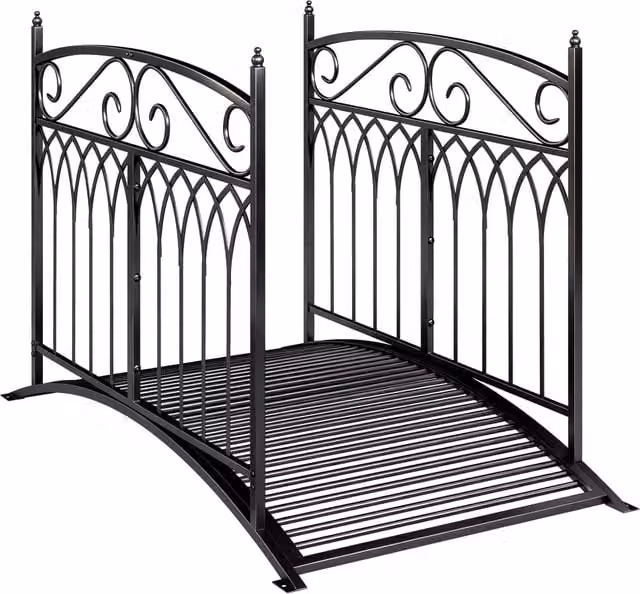Ponte da giardino in metallo Minimal colore antracite, larghezza: 135,5 cm