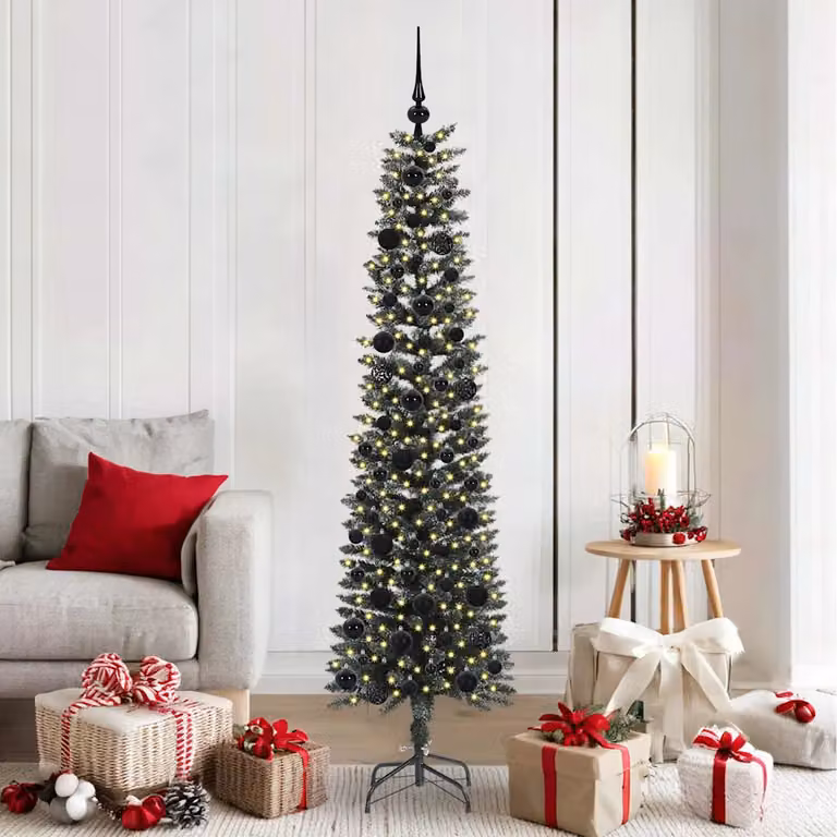 Albero di Natale artificiale verde vidaXL con 300 LED luce bianca calda, Altezza: 180 cm