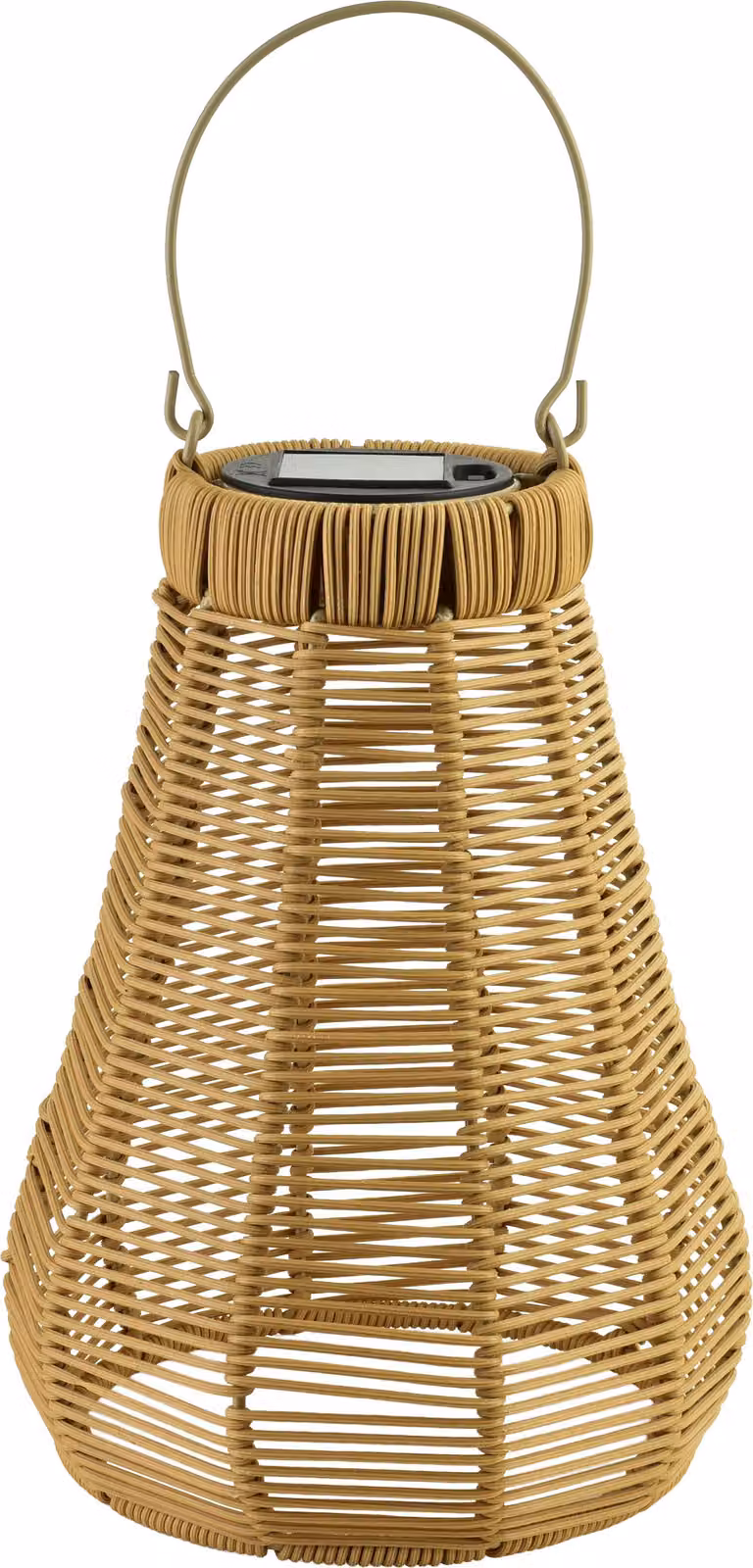 Lanterna solare in polipropilene Mondex Sokke Nature 11,5x21x29/41 cm, colore naturale, 1 pezzo
