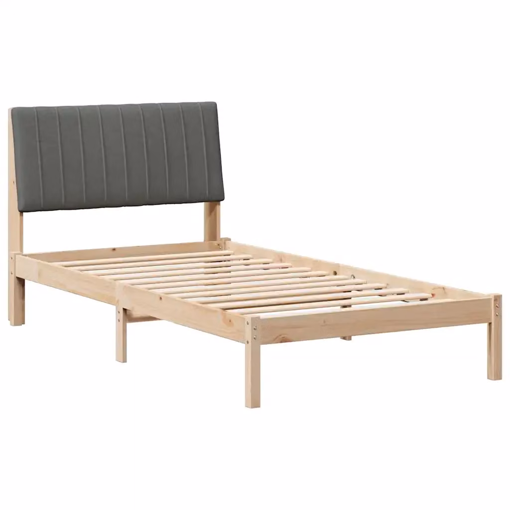 Struttura del letto con giroletto in pino massello marrone L 100 x P 200 cm – 2