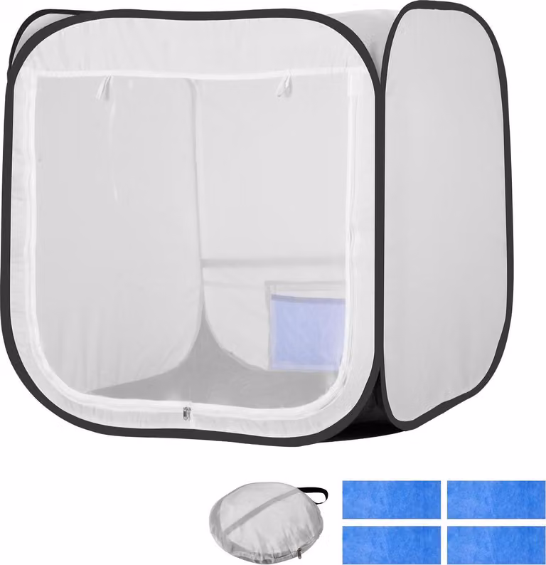 SucceBuy Tenda portatile per cabina di verniciatura (72 x 72,5 x 5 cm area di lavoro) Tenda pop-up per lavori di verniciatura, cabina idrorepellente per piccoli modelli, sculture, vasi e cornici, pratico design pop-up