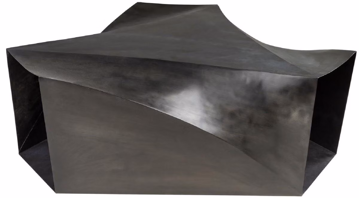 Tavolino di design in acciaio grigio scuro Casa Padrino 107 x 120 x h. 41 cm - Tavolo da salotto - Mobili da salotto di design
