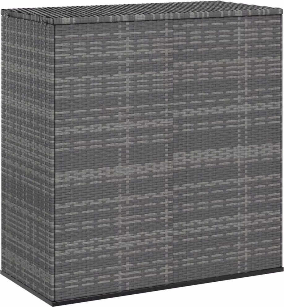 Contenitore da Giardino in Rattan PE 100x49x103,5 cm Grigio