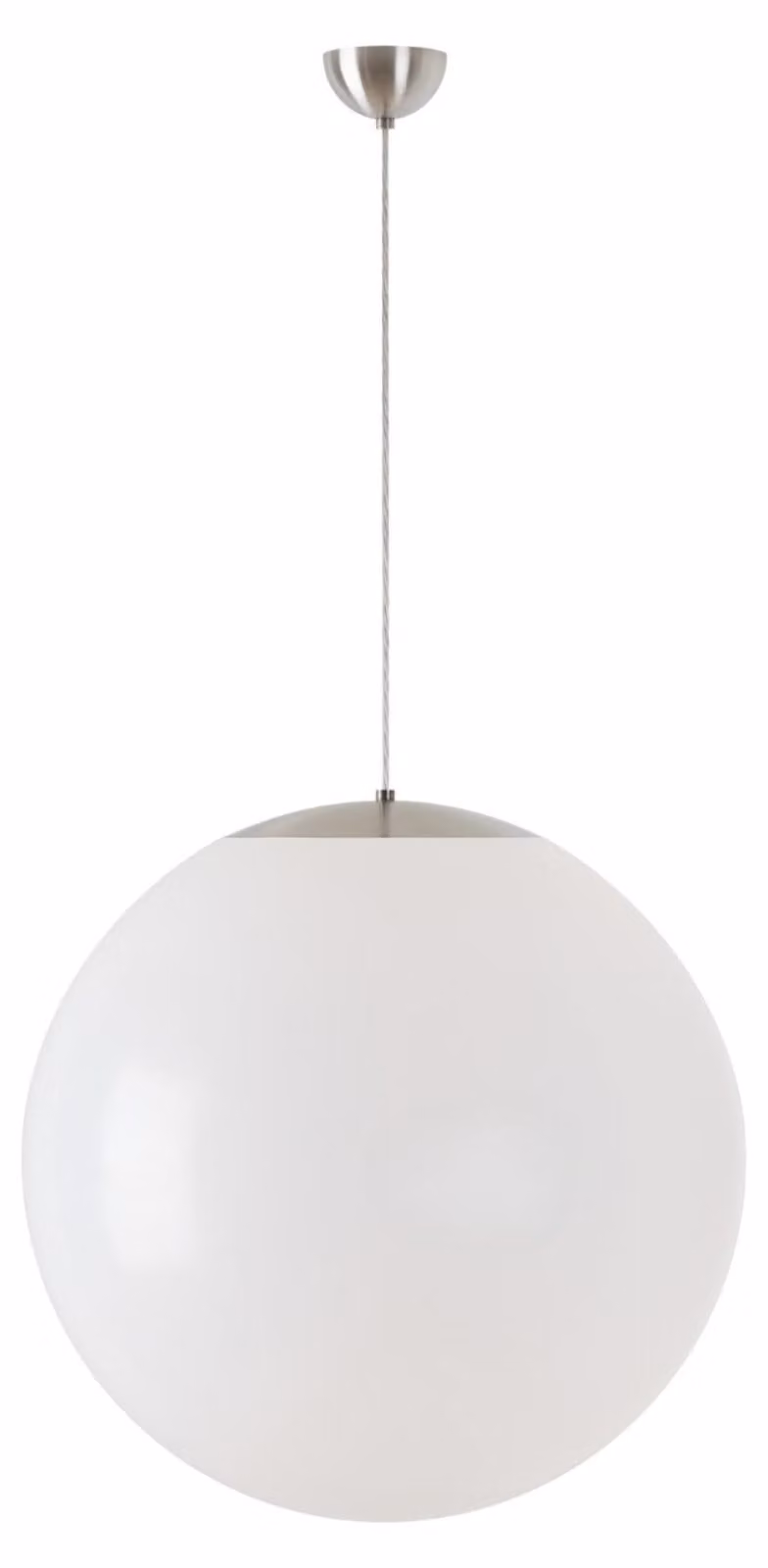 OSMONT ISI40034 ISIS S5 PM Lampada a sospensione in plastica, acciaio inossidabile spazzolato / bianco, grado di protezione IP40, 25 W, E27