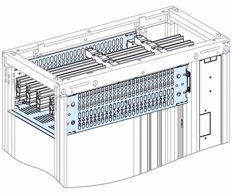 Schneider Electric PrismaSeT-P, separatore, forma 2, barra collettrice orizzontale Linergy LGYE 3200-4000A, larghezza = 800 mm, profondità = 600 mm, altezza = 4 moduli LVS04968