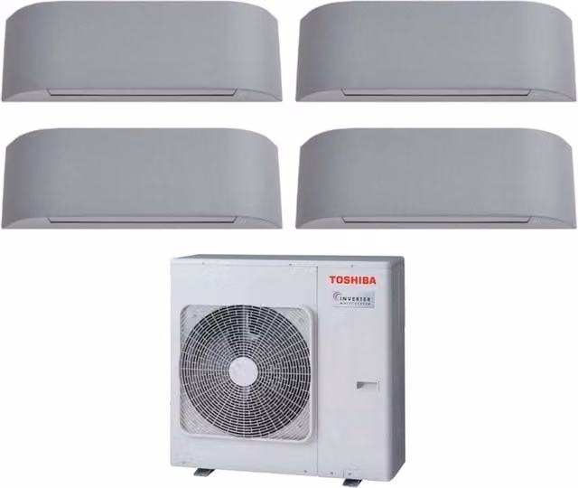 Climatizzatore Condizionatore Toshiba Quadri Split Inverter serie HAORI RAS-4M27U2AVG-E Grigio Chiaro con Wi-Fi Integrato – 1