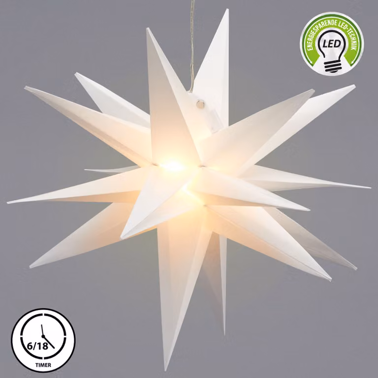Stella dell'Avvento a LED per interni ed esterni Ø 35 cm Cepewa