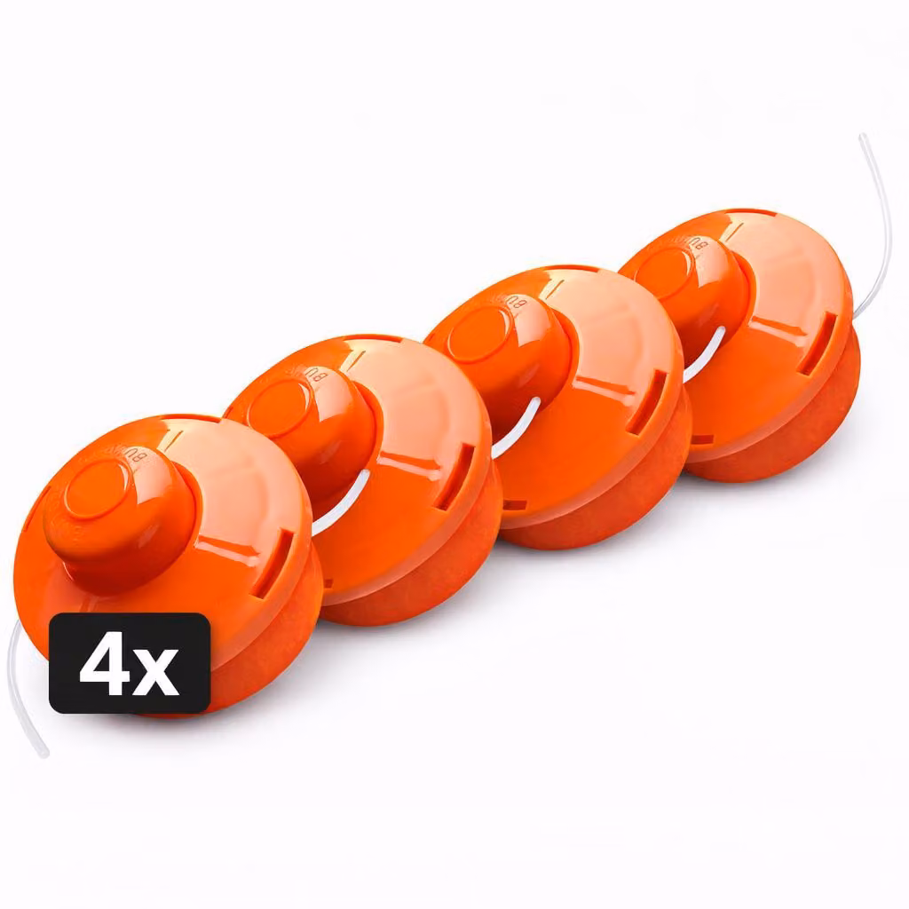 NEMAXX® FS1 Tap & Go Testina a filo semiautomatica doppio filo per decespugliatore M10x1,25 sinistra 2mm Ø380mm Arancione 4pz