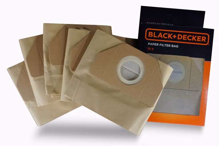 Sacco filtro in carta 15L Black+Decker 5 pz