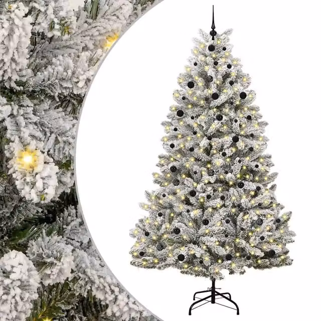 Albero di Natale | Decorazioni natalizie artificiale con 300 LED Verde e Bianco 240 cm