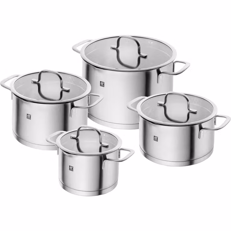 Set di 4 pentole Zwilling per induzione in acciaio inox - Linea TrueFlow