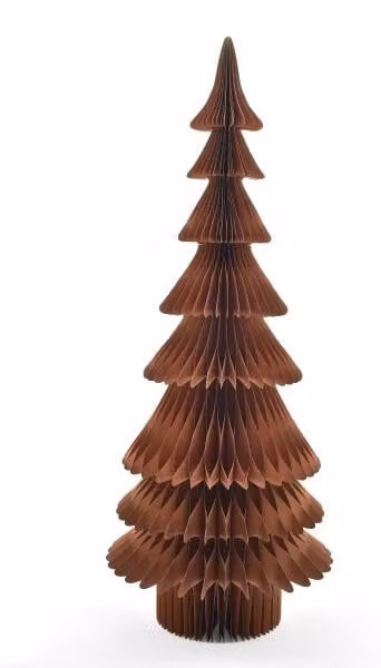 Albero di Natale in carta alveolare, colore verde, altezza 120 cm. Prodotto con materiali naturali