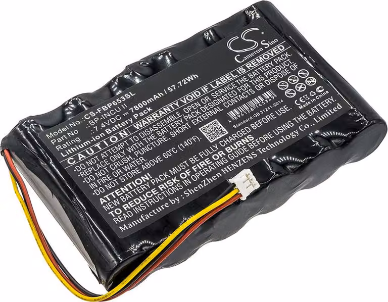 TECHTEK Batteria compatibile con [Fluke] Biomedical INCU II Incubator, Radiant Warmer Analyzer sostituisce BP-INCU II