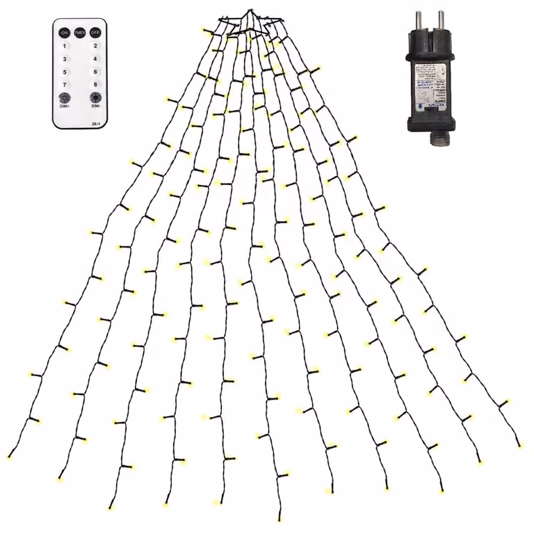 Guirlanda luminosa natalizia, 2 metri, 400 LED, 20 fili, 8 modalità