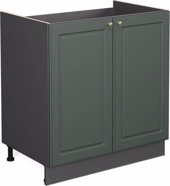 Mobile lavello cucina Fame-Line Vicco Verde-oro rustico e Antracite L: 80 cm – 1
