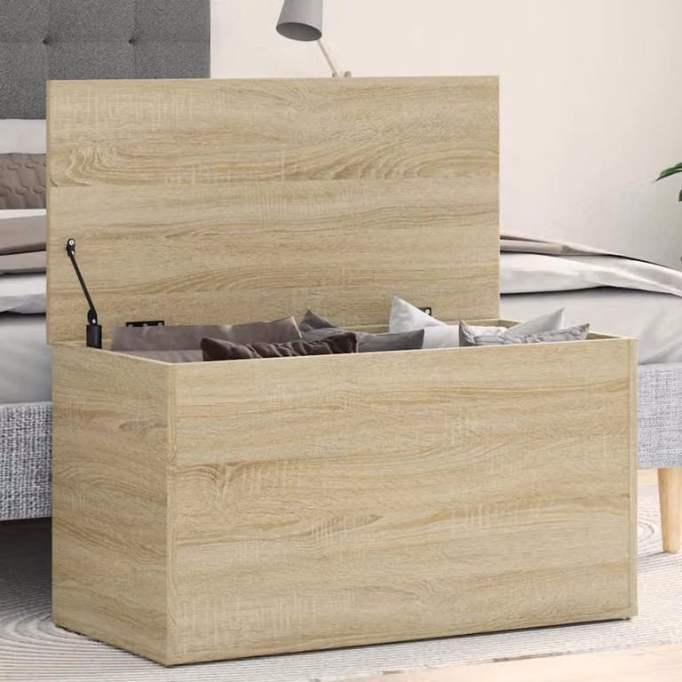 Cassapanca vidaXL in legno ingegnerizzato color rovere sonoma, L 84 cm x P 42 cm x H 46 cm