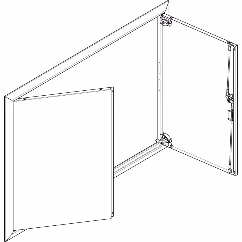 Cornice ABN + porta cieca 4x6 per quadro di distribuzione da incasso, 4 file GBRU46T