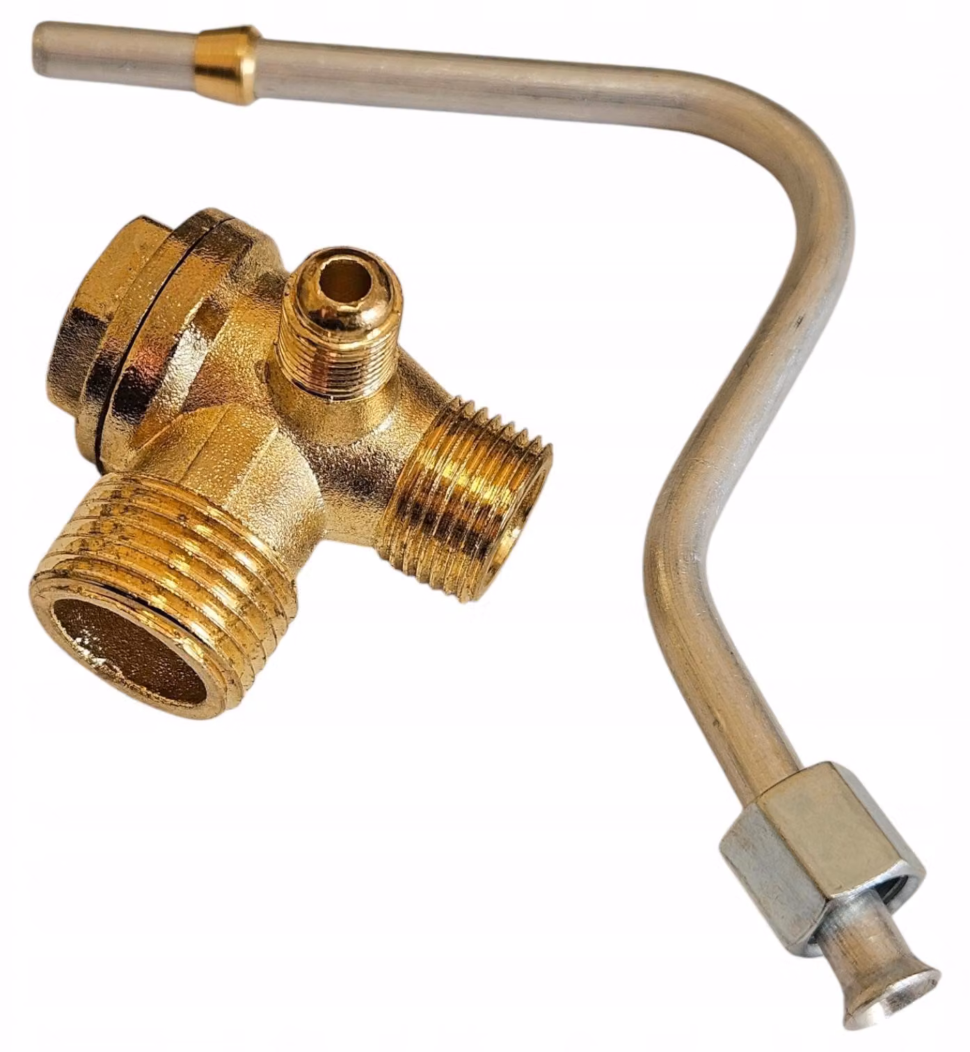 Valvola di non ritorno da 1/2" x 3/8" + tubo di sovrapressione per compressore Airpress Specair