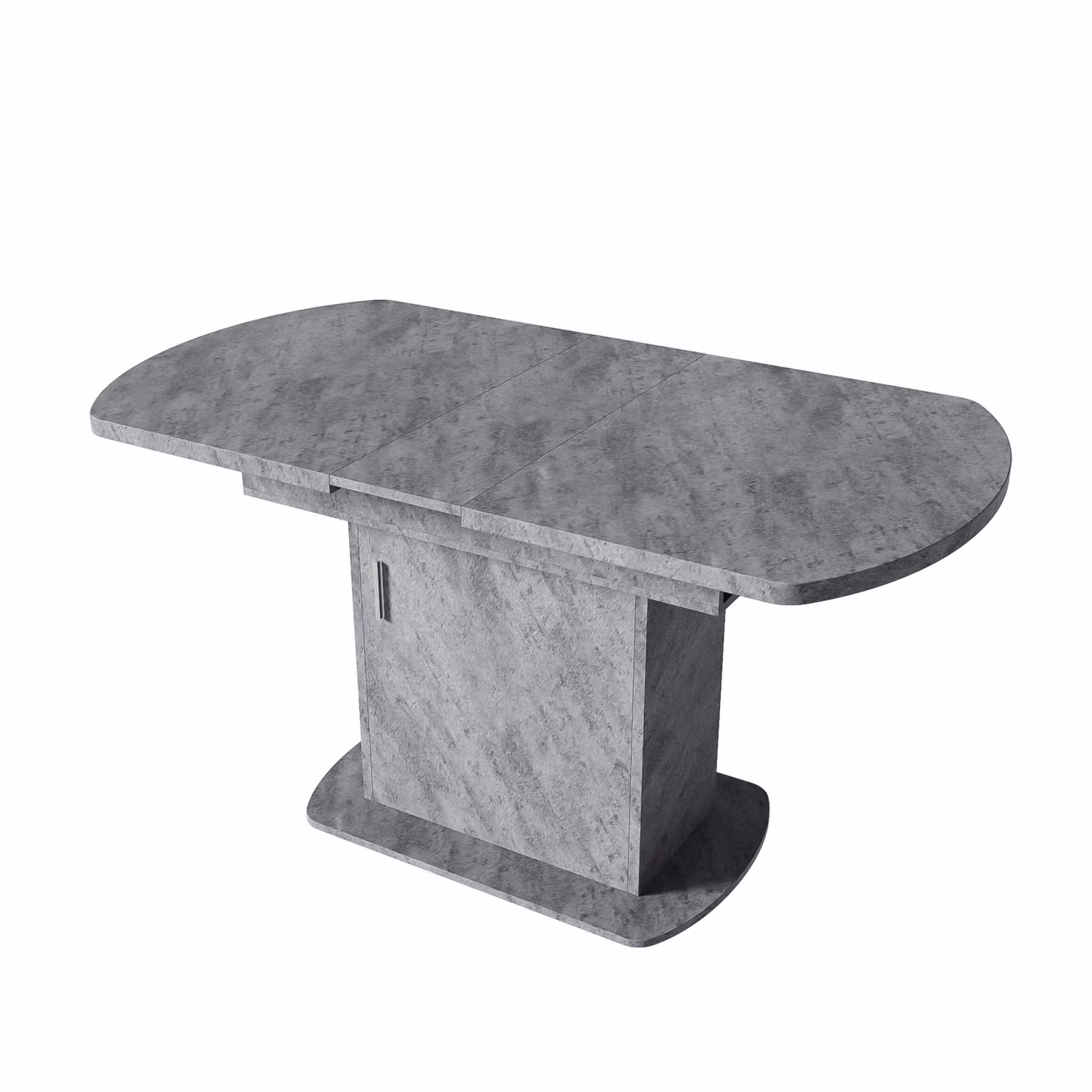 Tavolo da pranzo allungabile con contenitore, tavolino multifunzionale per un massimo di 6 persone, tavolo da pranzo ovale minimalista salvaspazio, grigio+argento