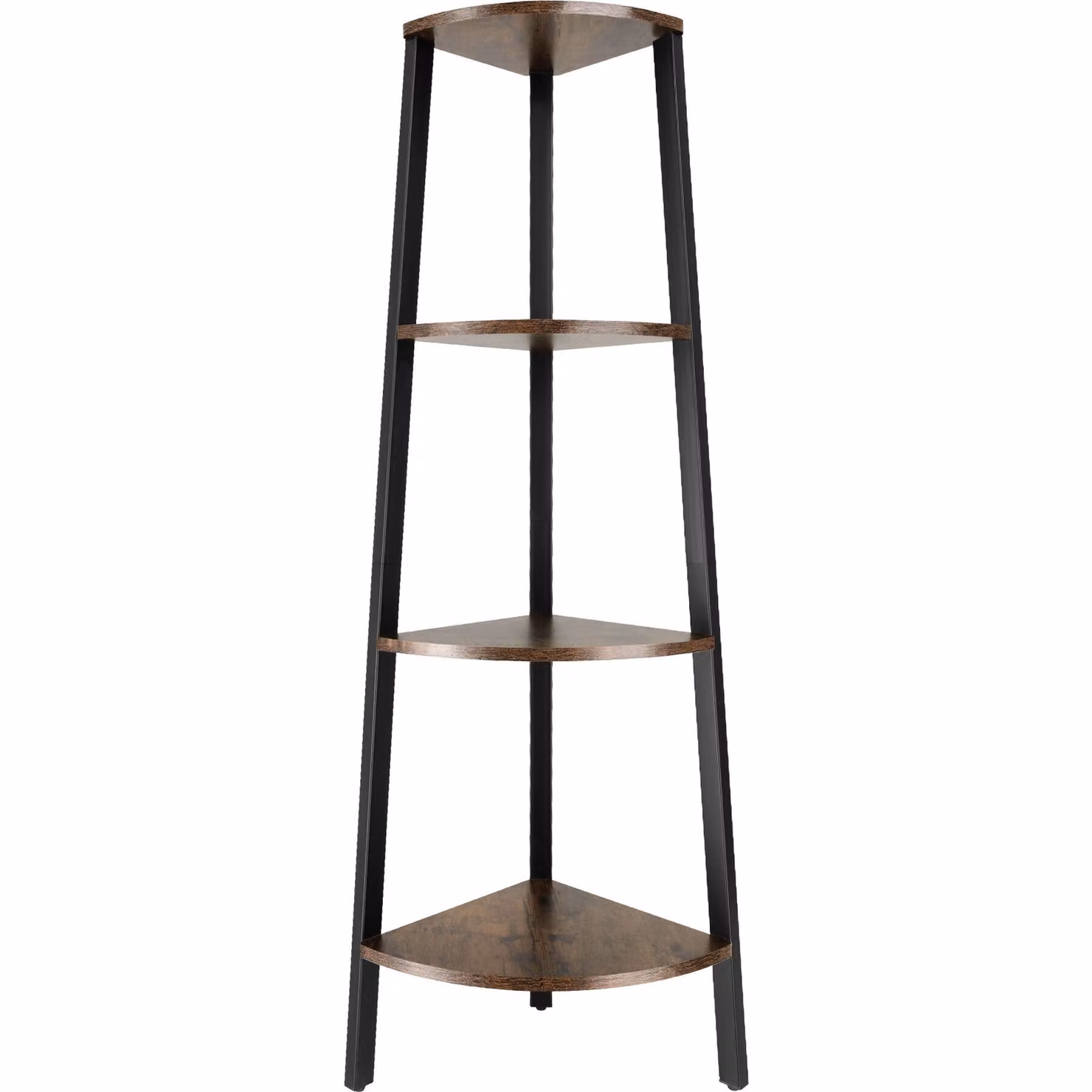 Scaffale ad angolo Tectake in stile industriale, colore marrone, L/P/H: 34 x 34 x 125 cm – 3