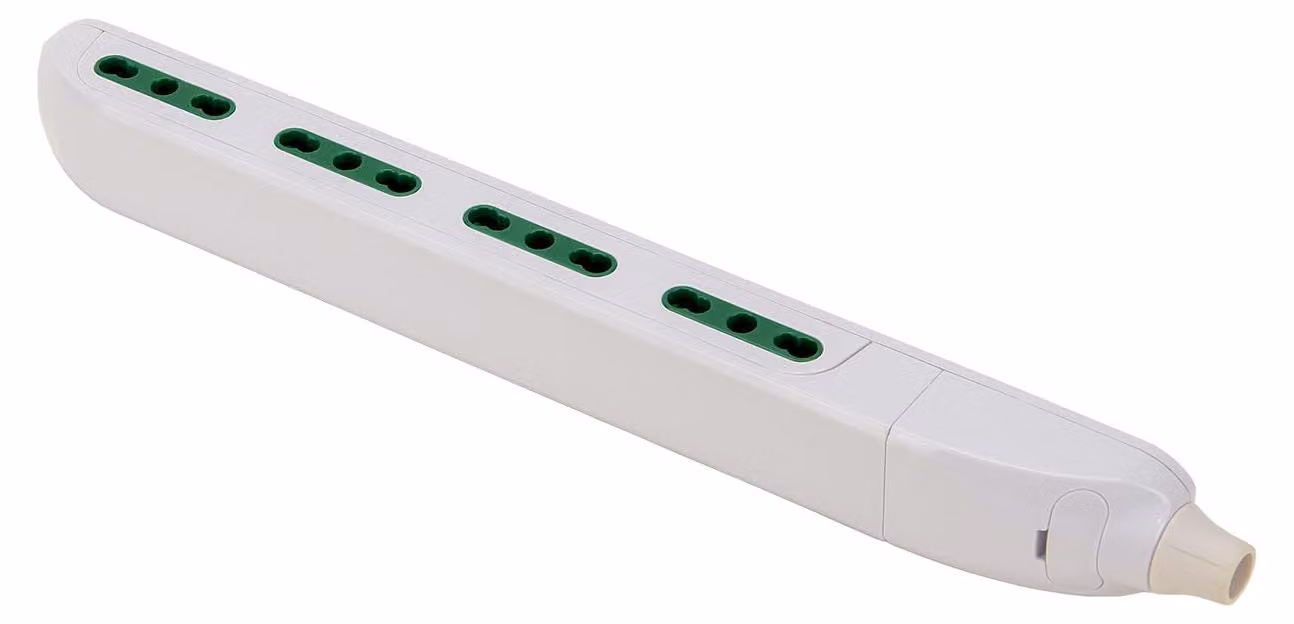 FANTON 47408, listello multipresa slim a 4 prese, 2 prese bipolari, senza cavo, utile