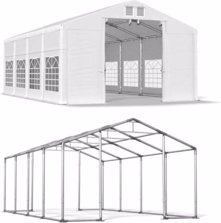 6x8 partito bianco Tenda WINTER ISD