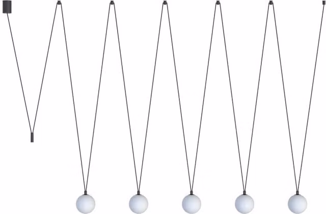 Nowodvorski SLING V lampadario 5 luci sfere bianche