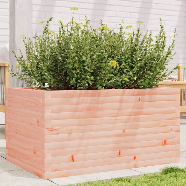 Fioriera da giardino vidaXL in legno massello di Douglas, colore rosa, L 90 cm x P 60 cm x H 45,5 cm