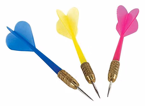 Set tre dardi in plastica peso 10 grammi punta in acciaio